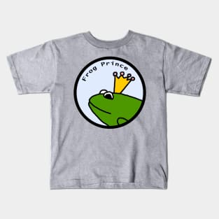 Portrait of a Green Frog Prince in a Circle Kids T-Shirt